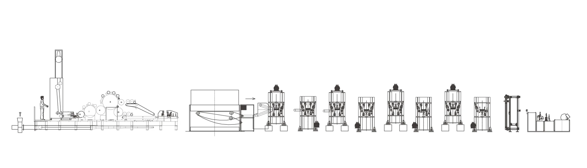 Filter felt production process route drawing
