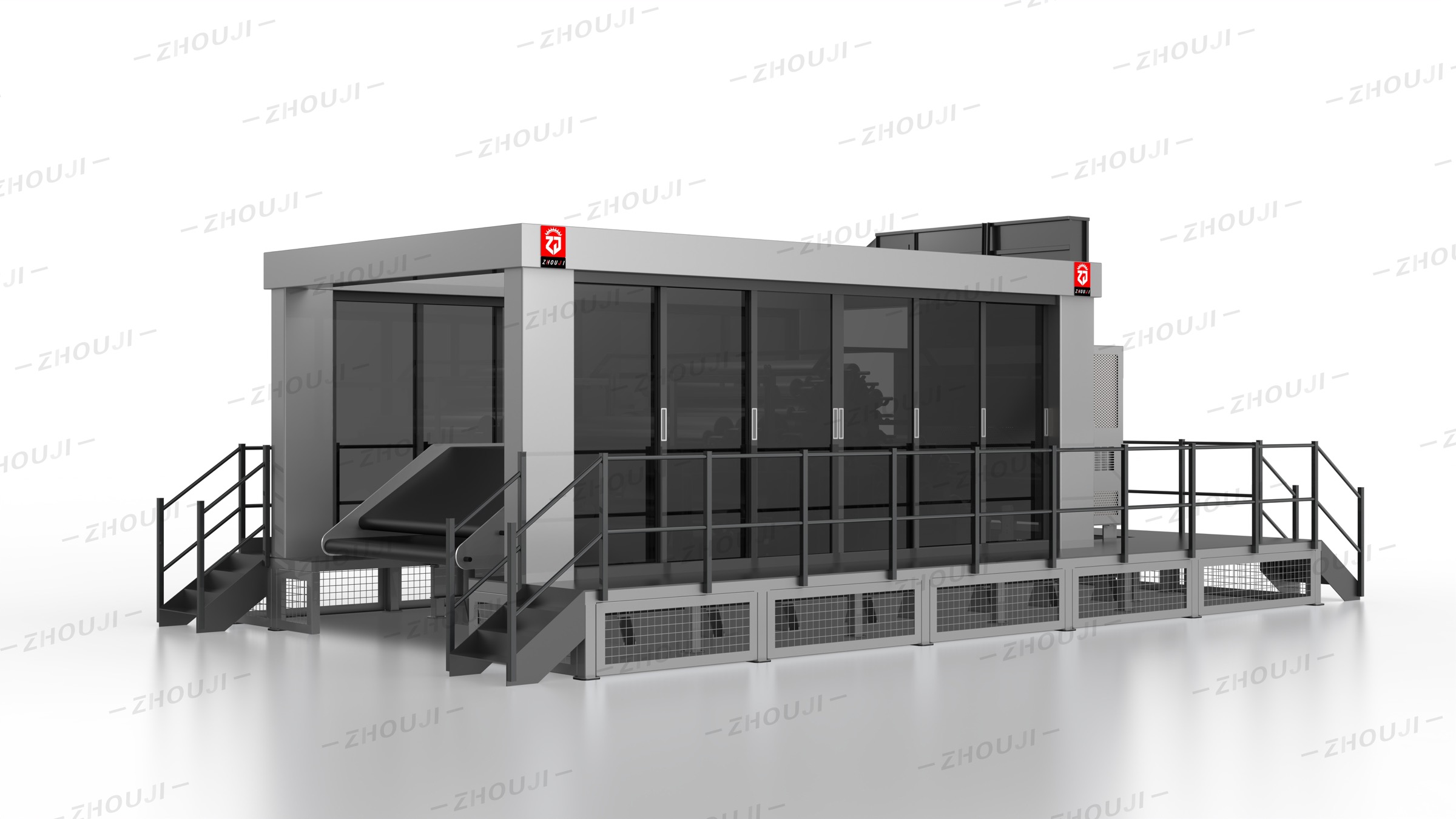 High-Speed Carding Machine cabin with front feed conveyor